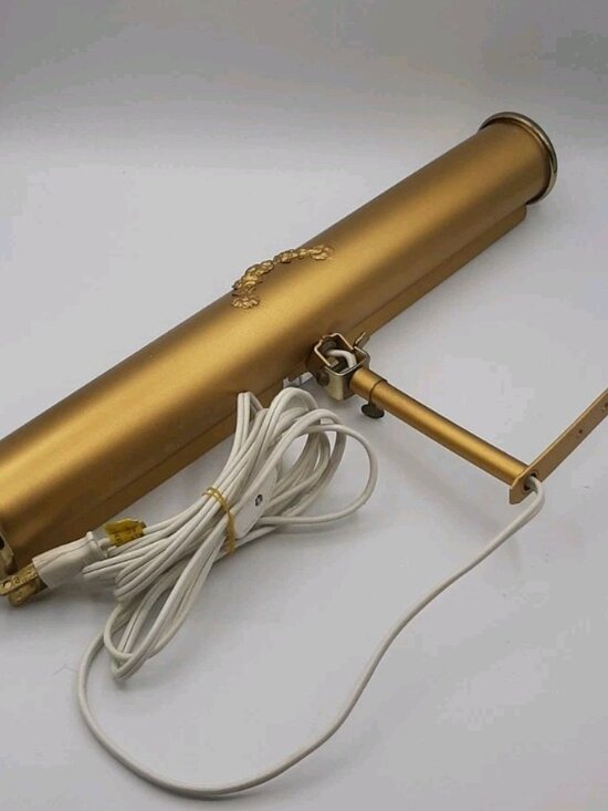 Vintage Mid Century Modern 15 in Picture Painting Wall Mounted Art Light Lamp - Picture 4 of 9